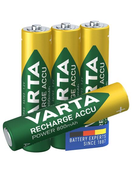 Acumulatori Varta Power, HR03, AAA, 800 mAh, 4 bucati/set-[2]