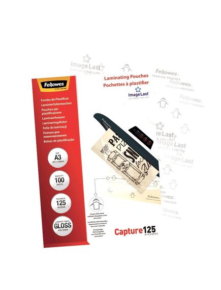 Folie laminare A3 125 microni, 100 buc/top, FELLOWES-[2]
