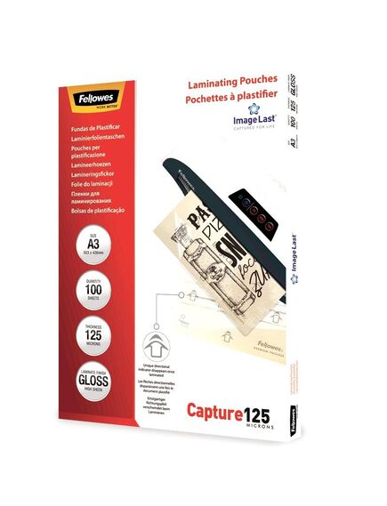 Folie laminare A3 125 microni, 100 buc/top, FELLOWES-[3]