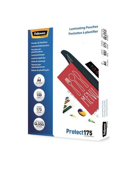 Folie laminare A4 175 microni, 100 buc/top, FELLOWES-[2]
