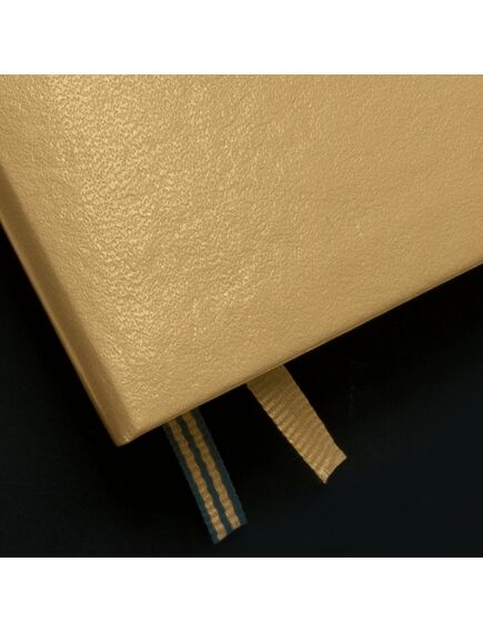 Caiet cu elastic A5, dictando, 125 file, LEUCHTTURM1917 Metallic - Auriu, Culoare: Auriu, Liniatura: Dictando-[7]