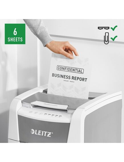 Distrugator documente automat, micro cross-cut LEITZ IQ Autofeed Small Office 100-[4]