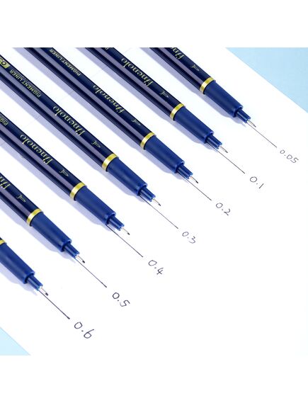 Set 7 bucati Liner Grafic (0.2, 0.25, 0.3, 0.35,0.4, 0.45, 0.5MM) DELI-[3]
