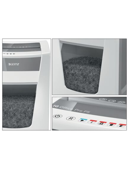 Distrugator documente micro cross-cut 15 coli LEITZ IQ Office Pro P5-[5]
