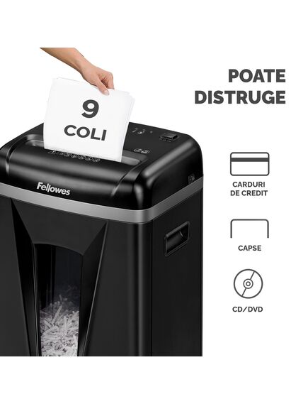 Distrugator documente FELLOWES 450M, micro cross-cut-[3]