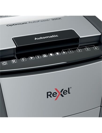 Distrugator documente automat REXEL Optimum AutoFeed+ 300X, cross-cut, 300 coli-[5]