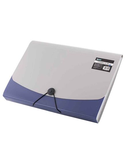 Mapa de plastic cu burduf, A4, 6 compartimente, albastru, D.RECT 5566, Culoare: Albastru-[2]