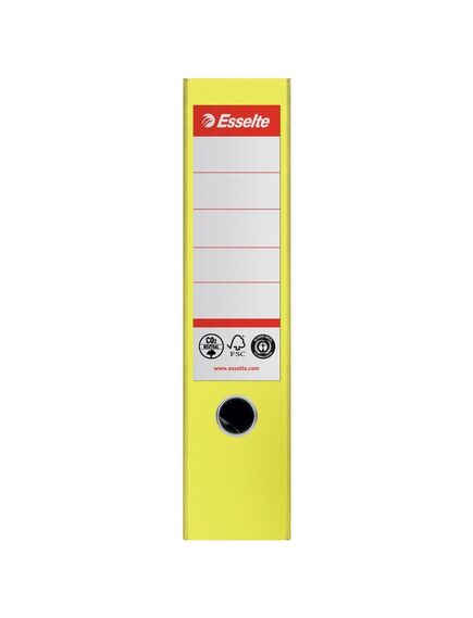 Biblioraft A4 carton reciclat, 7.5 cm, galben, ESSELTE NO. 1 Power, Culoare: Galben-[2]