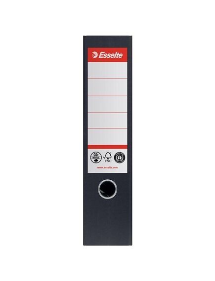 Biblioraft A4 carton reciclat, 7.5 cm, negru, ESSELTE NO. 1 Power, Culoare: Negru-[2]