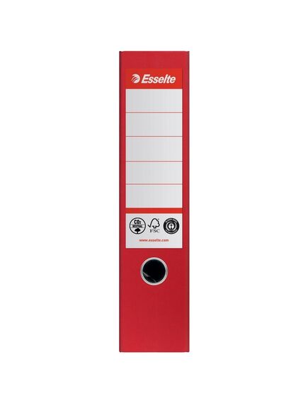Biblioraft A4 carton reciclat, 7.5 cm, rosu, ESSELTE NO. 1 Power, Culoare: Rosu-[2]