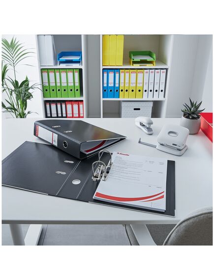 Biblioraft A4 plastifiat PP/PP, 5 cm, rosu vivida, ESSELTE NO. 1 Power, Culoare: Rosu vivida-[4]