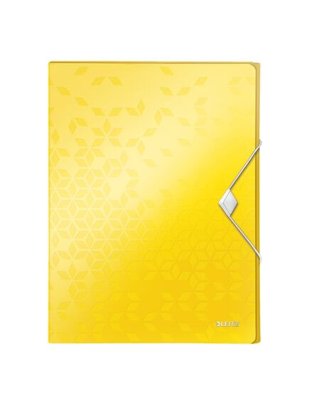 Mapa de plastic, cu burduf 30mm, galben, LEITZ WOW Jumbo, Culoare: Galben-[2]