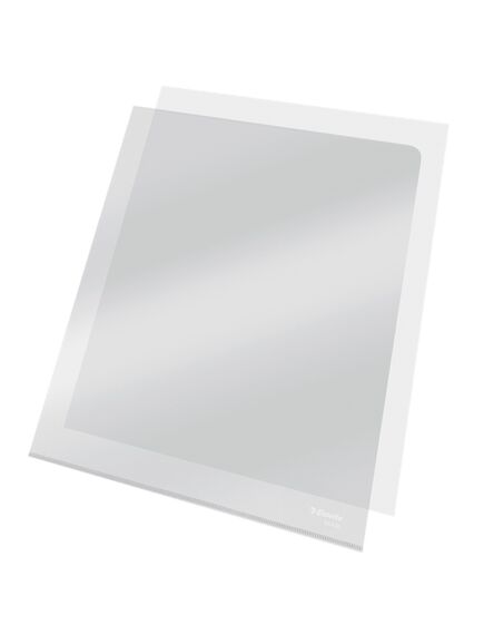 Mapa documente plastic, deschidere in L, 150 microni, A4, 25/set, transparent, ESSELTE, Culoare: Transparent-[4]