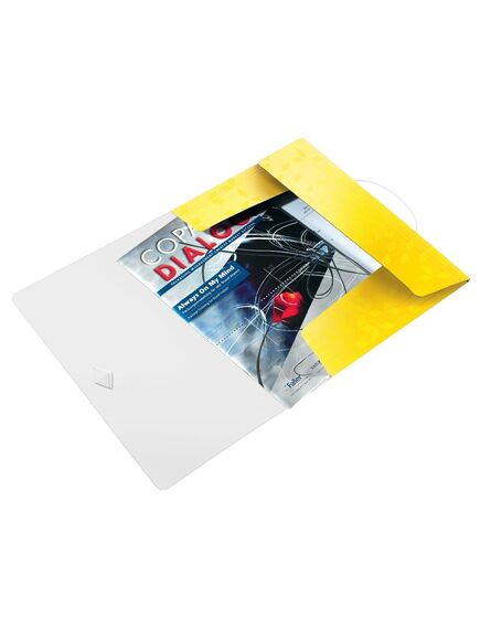 Mapa plastic cu elastic, A4, galben, LEITZ WOW, Culoare: Galben-[2]