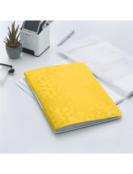 Mapa prezentare cu 20 folii, A4, galben, coperta flexibila, LEITZ WOW, Culoare: Galben-[3]