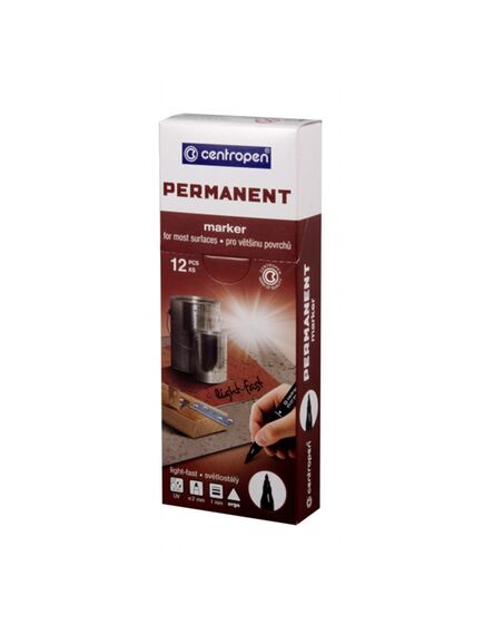Marker permanent 1 mm, albastru, CENTROPEN 2536, Culoare: Albastru-[2]