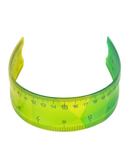 Rigla din plastic, 30 cm, flexibila, DELI 651-[2]