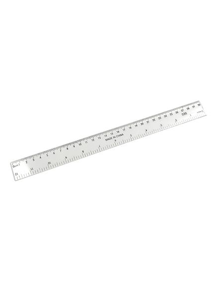 Rigla din plastic, 30 cm, transparent-[2]