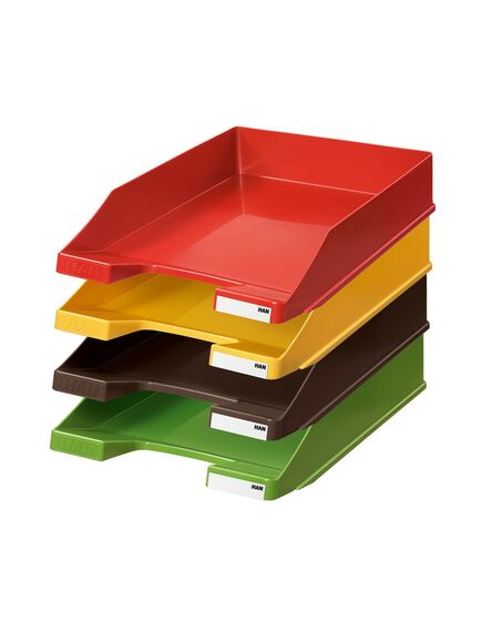 Tavita de birou A4, plastic, rosu, HAN Standard, Culoare: Rosu-[3]