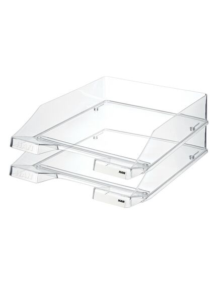 Tavita de birou A4, plastic, transparent, HAN Standard, Culoare: Transparent cristal-[2]
