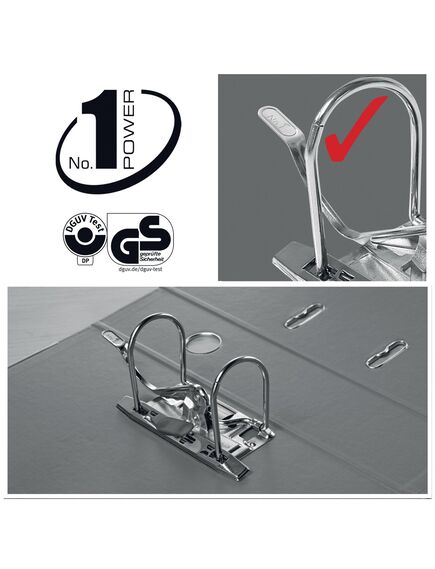 Biblioraft A4 plastifiat PP/PP, 7.5 cm, albastru, ESSELTE NO. 1 Power, Culoare: Albastru-[4]