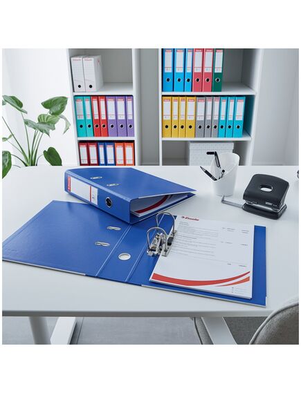 Biblioraft A4 plastifiat PP/PP, 7.5 cm, gri, ESSELTE NO. 1 Power, Culoare: Gri-[3]