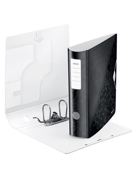 Biblioraft plastic 8.2 cm, negru, LEITZ 180 Active WOW, Culoare: Negru-[2]
