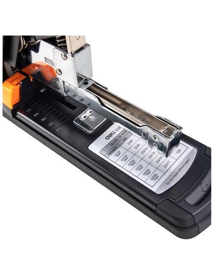 Capsator profesional, 120 coli, capse 23/17, metal, negru, DELI Power Saving-[4]