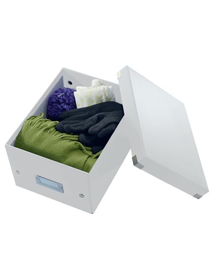 Cutie depozitare mica, 220x160x282 mm, alb, LEITZ WOW Click&Store, Culoare: Alb-[3]