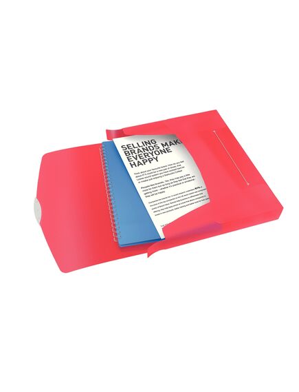 Mapa de plastic, cu elastic, A4, rosu, ESSELTE VIVIDA Jumbo, Culoare: Rosu-[2]