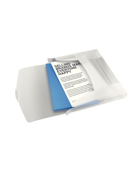 Mapa de plastic, cu elastic, A4, transparent, ESSELTE VIVIDA Jumbo, Culoare: Transparent-[2]