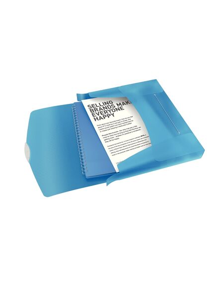 Mapa de plastic, cu elastic, A4, albastru, ESSELTE VIVIDA Jumbo, Culoare: Albastru-[2]
