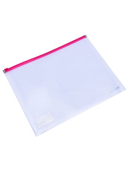 Mapa plastic, cu burduf, A4, transparent, DELI MESH-[2]