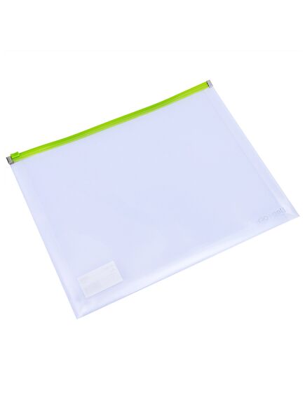 Mapa plastic, cu burduf, A4, transparent, DELI MESH-[3]