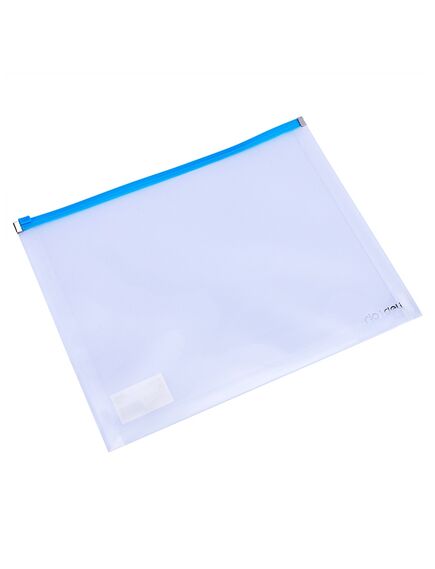 Mapa plastic, cu burduf, A4, transparent, DELI MESH-[5]