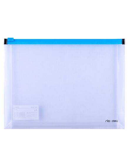 Mapa plastic, cu burduf, A5, transparent, DELI-[5]