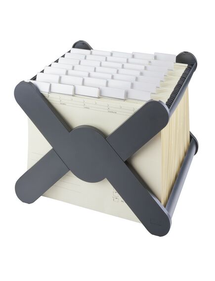 Suport pentru 35 dosare suspendabile, plastic, negru, HAN X-Cross-[2]