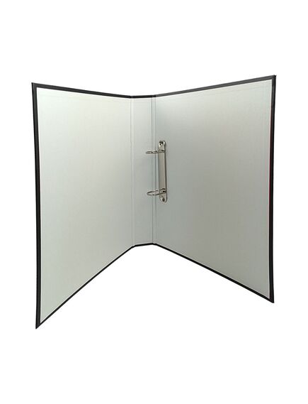 Caiet mecanic A4, 2 inele, 25 mm, carton, cu buzunar, negru, STANDARD, Culoare: Negru-[3]