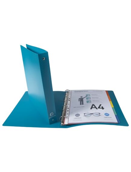 Caiet mecanic A4, 4 inele 30mm, coperti flexibile, verde, EXACOMPTA, Culoare: Verde-[2]