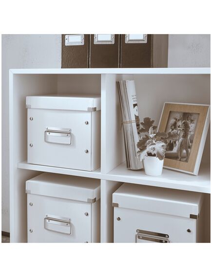Cutie depozitare medie, 260x240x260 mm, alb, LEITZ WOW Click&Store, Culoare: Alb-[2]