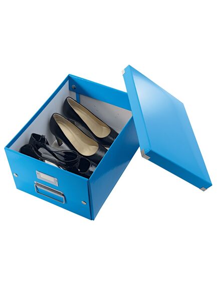 Cutie depozitare medie, 369x281x200 mm, carton, albastru, LEITZ Click&Store, Culoare: Albastru-[2]