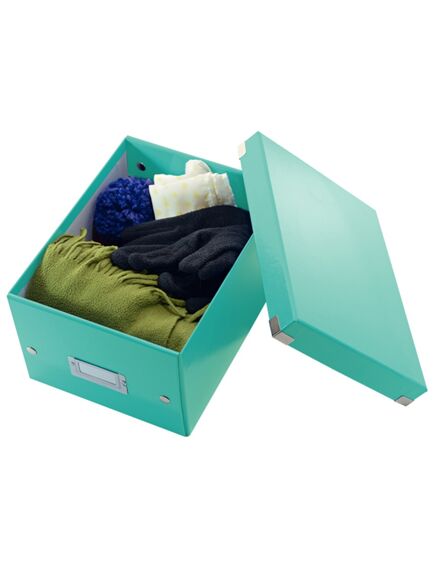 Cutie depozitare mica, 220x160x282 mm, turcoaz, LEITZ WOW Click&Store, Culoare: Turcoaz-[2]
