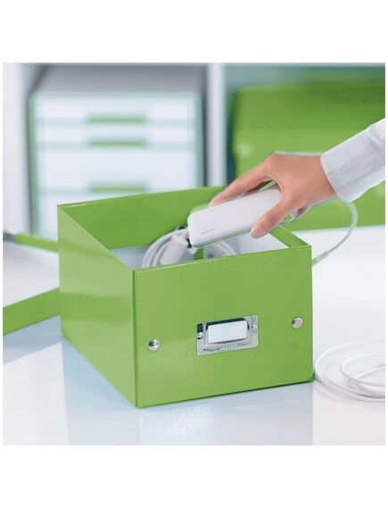 Cutie depozitare mica, 220x160x282 mm, verde, LEITZ WOW Click&Store, Culoare: Verde-[3]