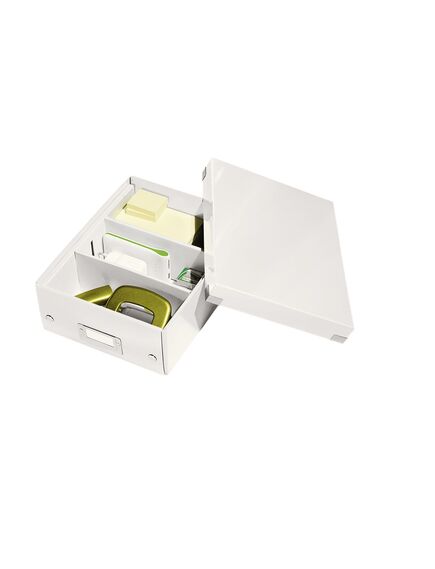 Cutie organizare mica, 220x100x280 mm, alb, LEITZ WOW Click&Store, Culoare: Alb-[3]