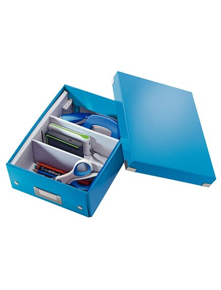 Cutie organizare mica, 220x100x280 mm, albastru, LEITZ WOW Click&Store, Culoare: Albastru-[3]