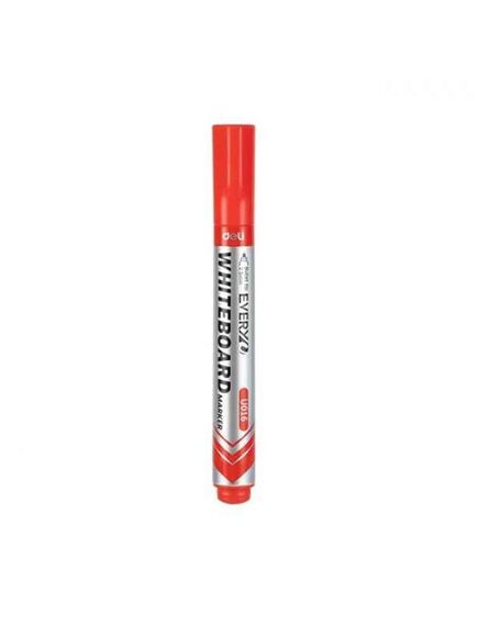 Marker pentru tabla, varf 2.5mm, rosu, DELI, Culoare: Rosu-[2]