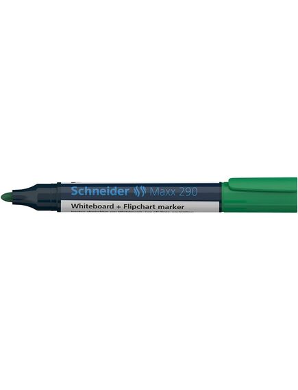 Marker whiteboard, varf 2-3mm, verde, SCHNEIDER Maxx 290, Culoare: Verde-[3]