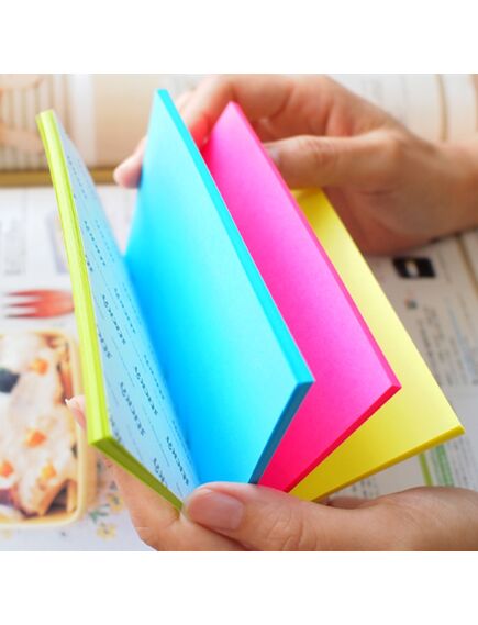 Notite autoadezive 76x127 mm, 100 file/set, 4 culori neon, STICK'N Magic-[2]