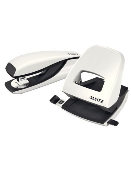 Perforator de birou, metalic, 30 coli, alb, LEITZ WOW 5008, Culoare: Alb-[2]