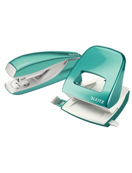 Perforator de birou, metalic, 30 coli, turcoaz, LEITZ WOW 5008, Culoare: Turcoaz-[2]